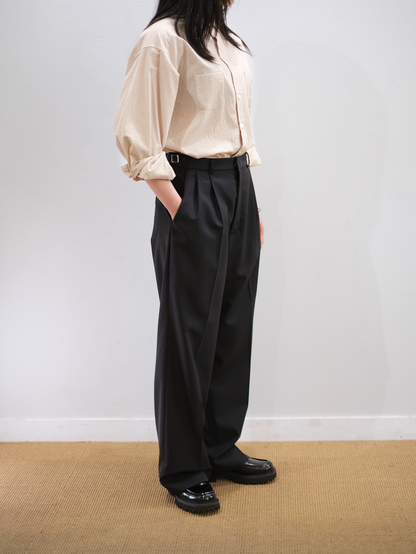 Model 160cm size S color DARK NAVY着用