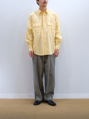 GARMENT DYED FINX COTTON HBT MECHANIC PANTS｜FOG KHAKI