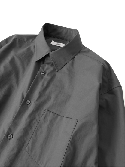 FINX COTTON REGULAR COLLAR SHIRTS｜GRAY