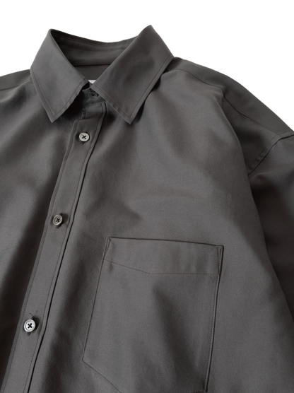 BRAZIL SILK/COTTON TWILL SHIRTS｜GRAY CHAMBRAY