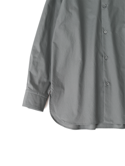 FINX COTTON BAND COLLAR SHIRTS for WOMEN｜GRAY