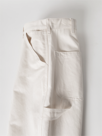 FINX COTTON/RAMIE PAINTER PANTS｜OATMEAL