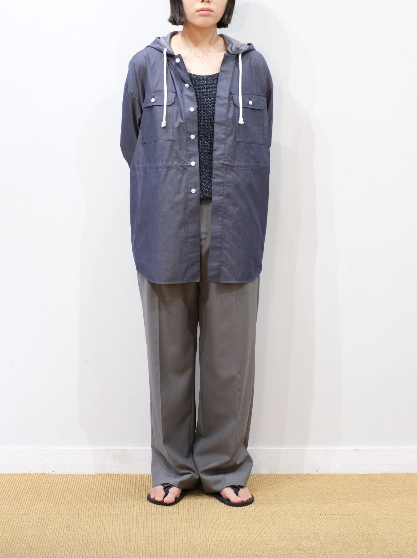 Model 159cm size M color NAVY着用