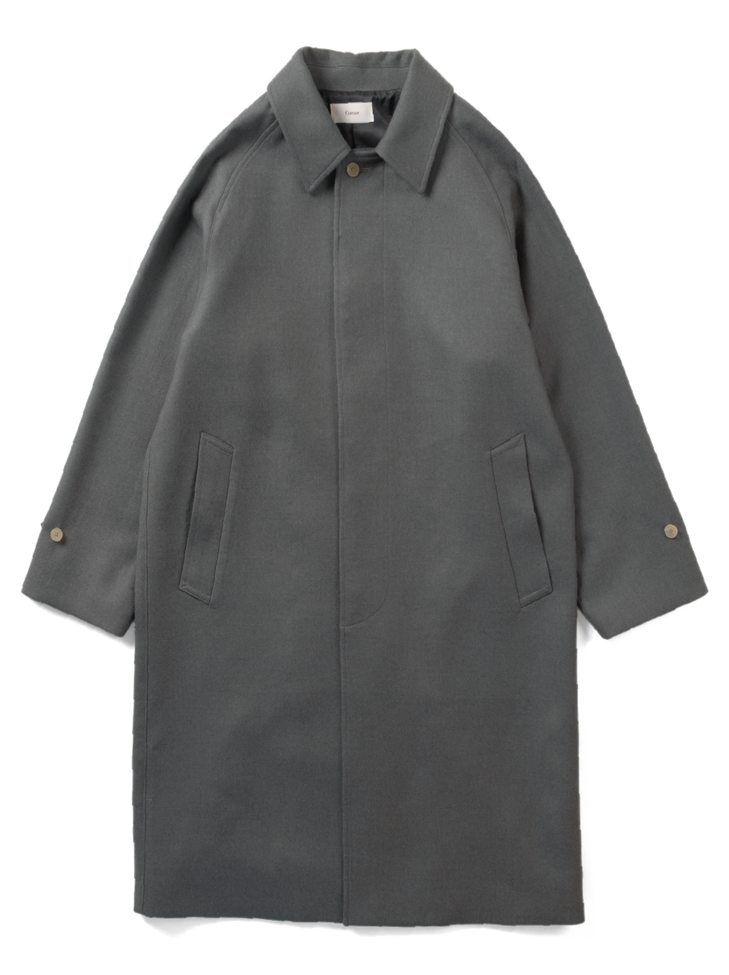 Super130’ s WOOL DOUBLE CLOTH BALMACAAN COAT｜LIGHT GRAY