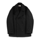 Super160’ s WOOL DOUBLE CLOTH PEA COAT｜TOP BLACK