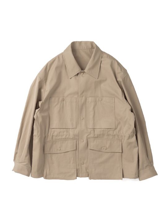 FINX COTTON GABARDINE UTILITY BLOUSON｜BEIGE