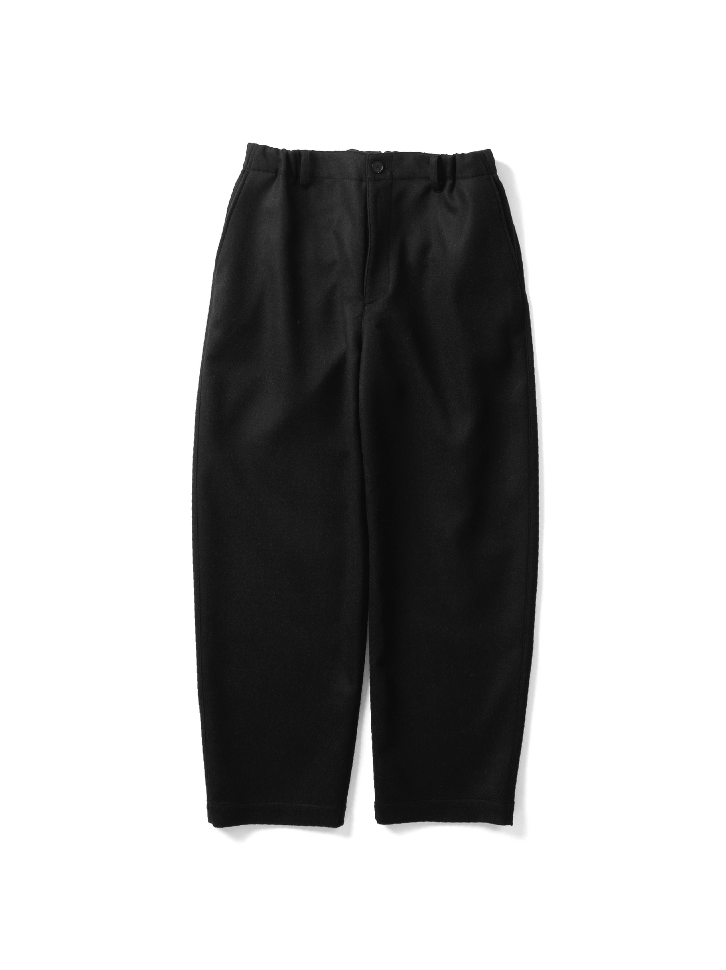 Super130's WOOL DOUBLE CLOTH PANTS｜TOP BLACK