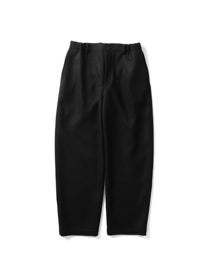 Super130's WOOL DOUBLE CLOTH PANTS｜TOP BLACK