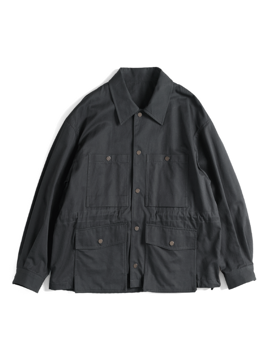 FINX COTTON GABARDINE UTILITY BLOUSON｜GUNMETAL