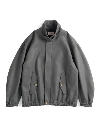 Super130's WOOL DOUBLE CLOTH BLOUSON｜LIGHT GRAY