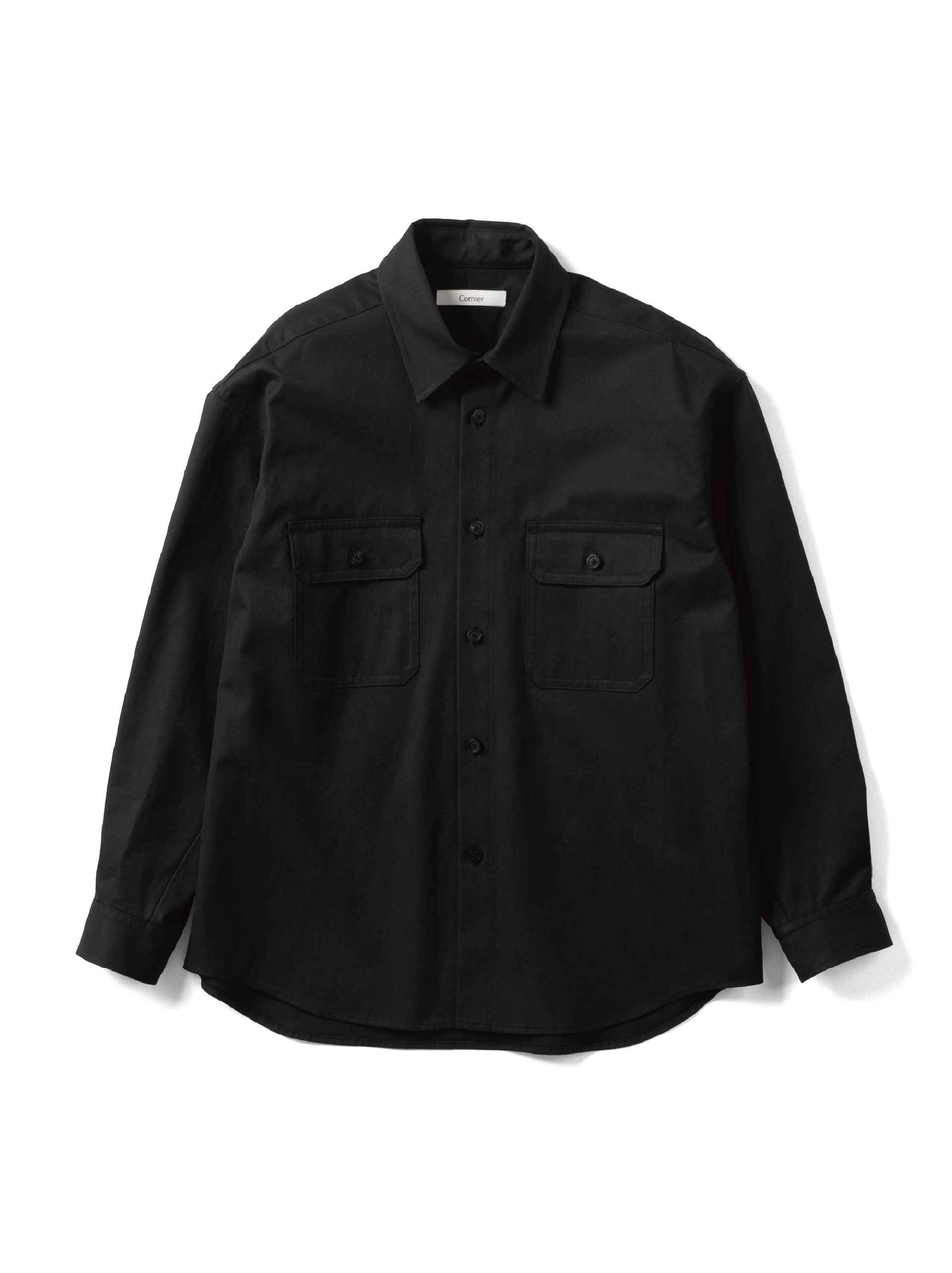 コルニエ Cornier 長袖 ポロシャツ SILK NEP HEAVY MOSS STITCH POLO SHIRTS｜DARK GREEN – Cornier