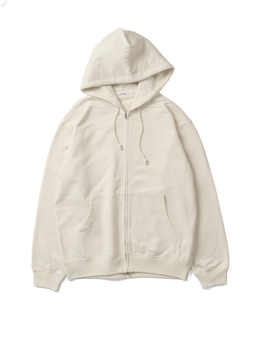 2PLY COTTON FLEECE HOODIE｜OATMEAL