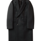 Super160's WOOL DOUBLE BREASTED LONG COAT｜TOP GRAY