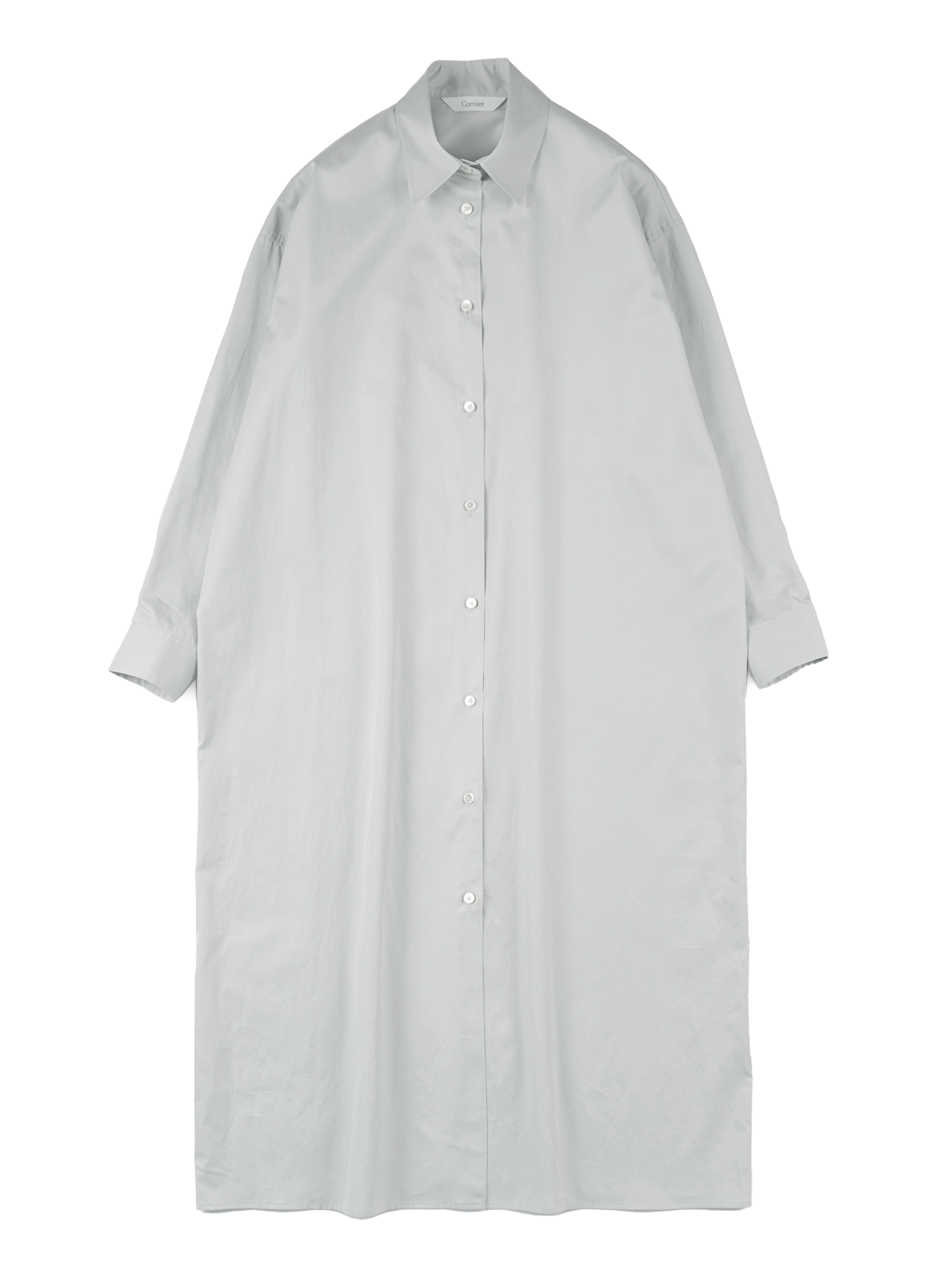 FINX COTTON TWILL SHIRTS DRESS｜CLOUD GRAY – Cornier
