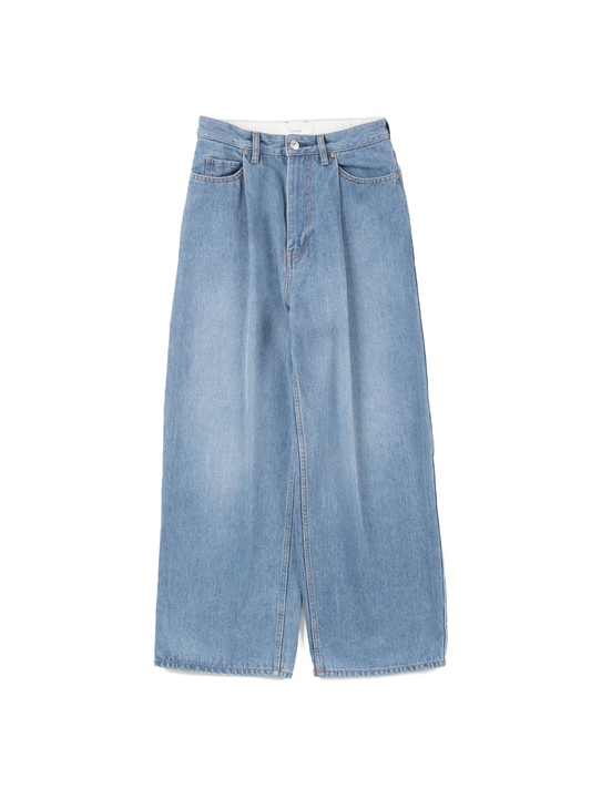 CORNIER】SILK NEP DENIM PANT ネイビー L SILK NEP DENIM PANTS CORNIER】SILK NEP DENIM PANT ネイビー L SILK NEP DENIM PANTS