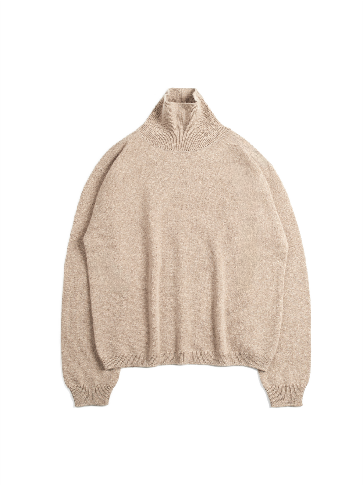 Cornier ALASHAN CASHMERE SWEATER：25AW ALASHAN CASHMERE HIGH NECK SWEATER for WOMEN｜TOP BEIGE – Cornier