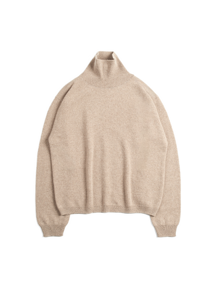 ALASHAN CASHMERE HIGH NECK SWEATER for WOMEN｜TOP BEIGE