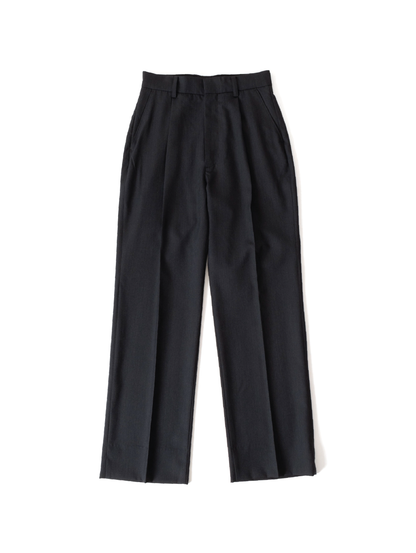 Super130's WORSTED WOOL PANTS  for WOMEN｜TOP CHARCOAL