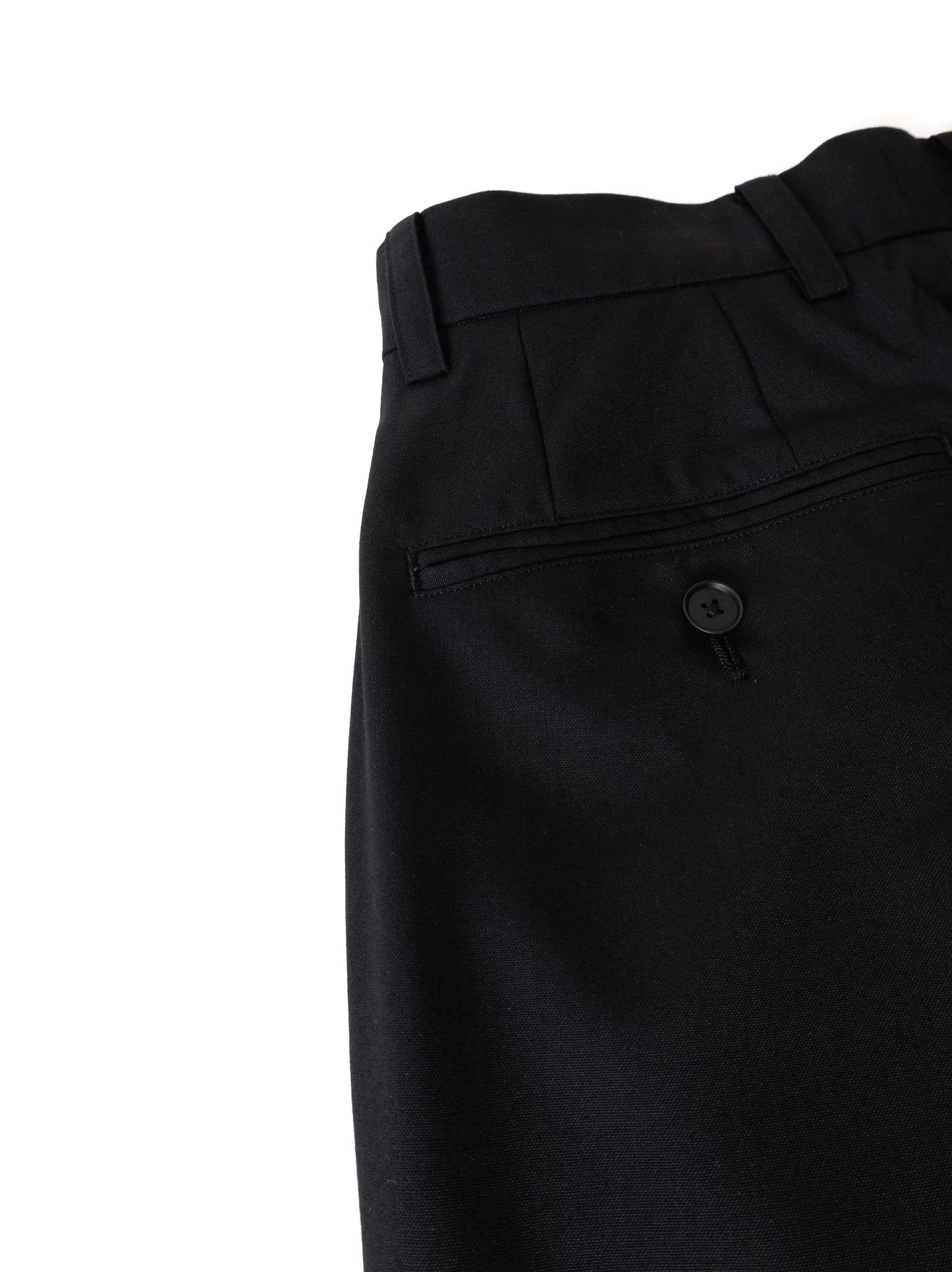 Super130's WORSTED WOOL PANTS  for WOMEN｜BLACK