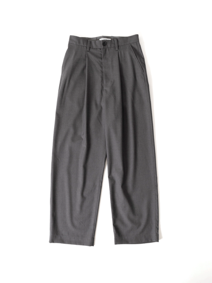 Super130's WORSTED WOOL WIDE PANTS｜TOP GRAY – Cornier