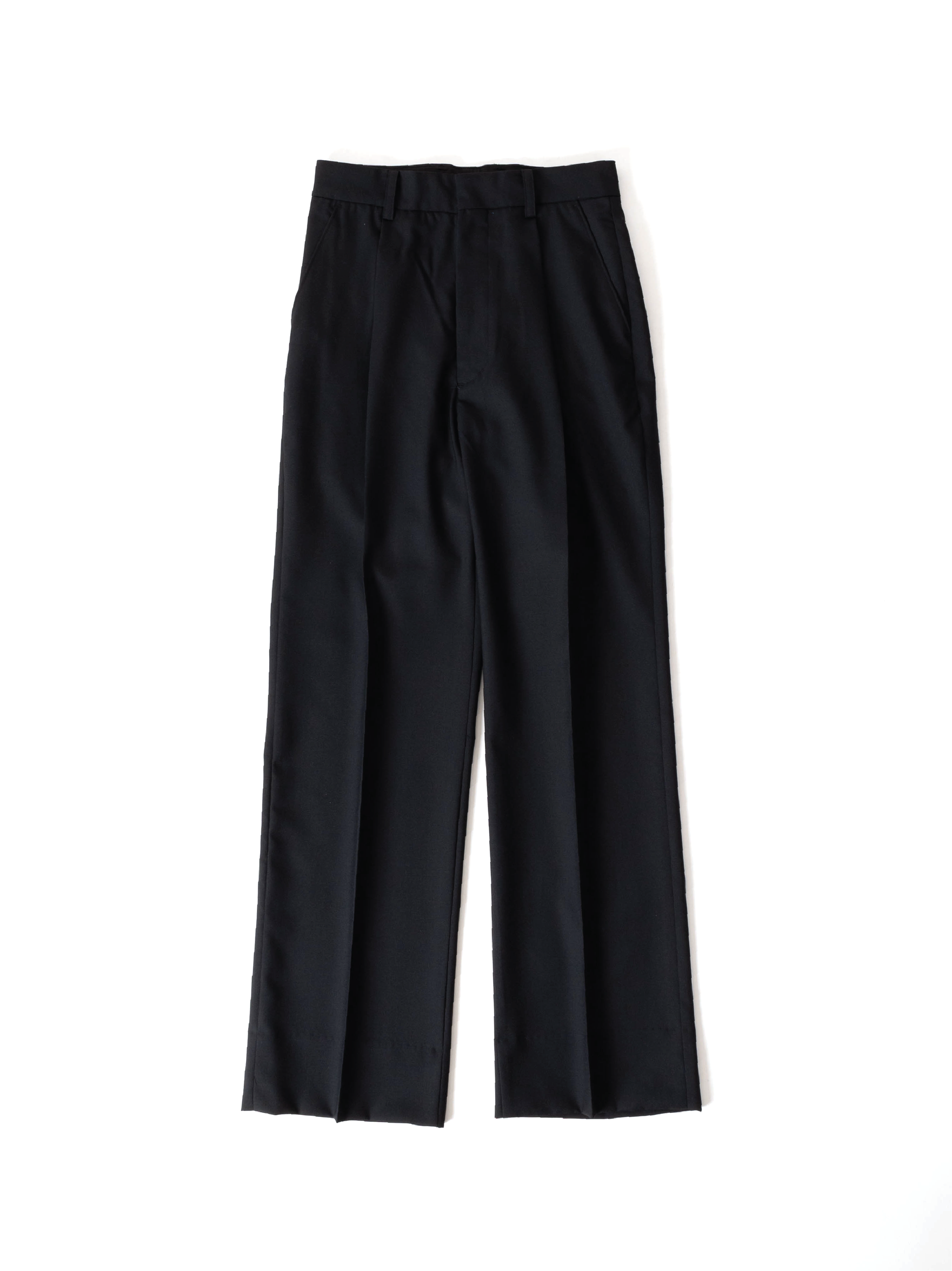 Super130's WORSTED WOOL PANTS｜BLACK – Cornier