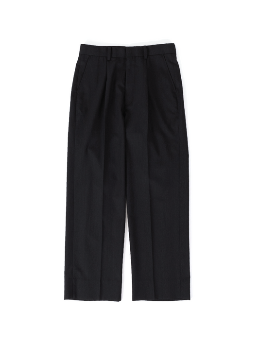 Super130's WORSTED WOOL PANTS｜TOP CHARCOAL