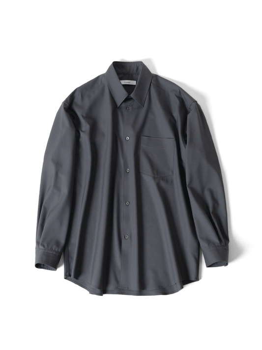 Super180's WORSTED WOOL SHIRTS｜MID GRAY