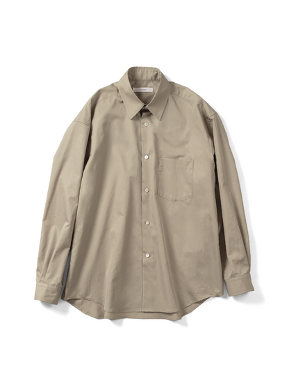 FINX COTTON TWILL REGULAR COLLAR SHIRTS｜DESERT