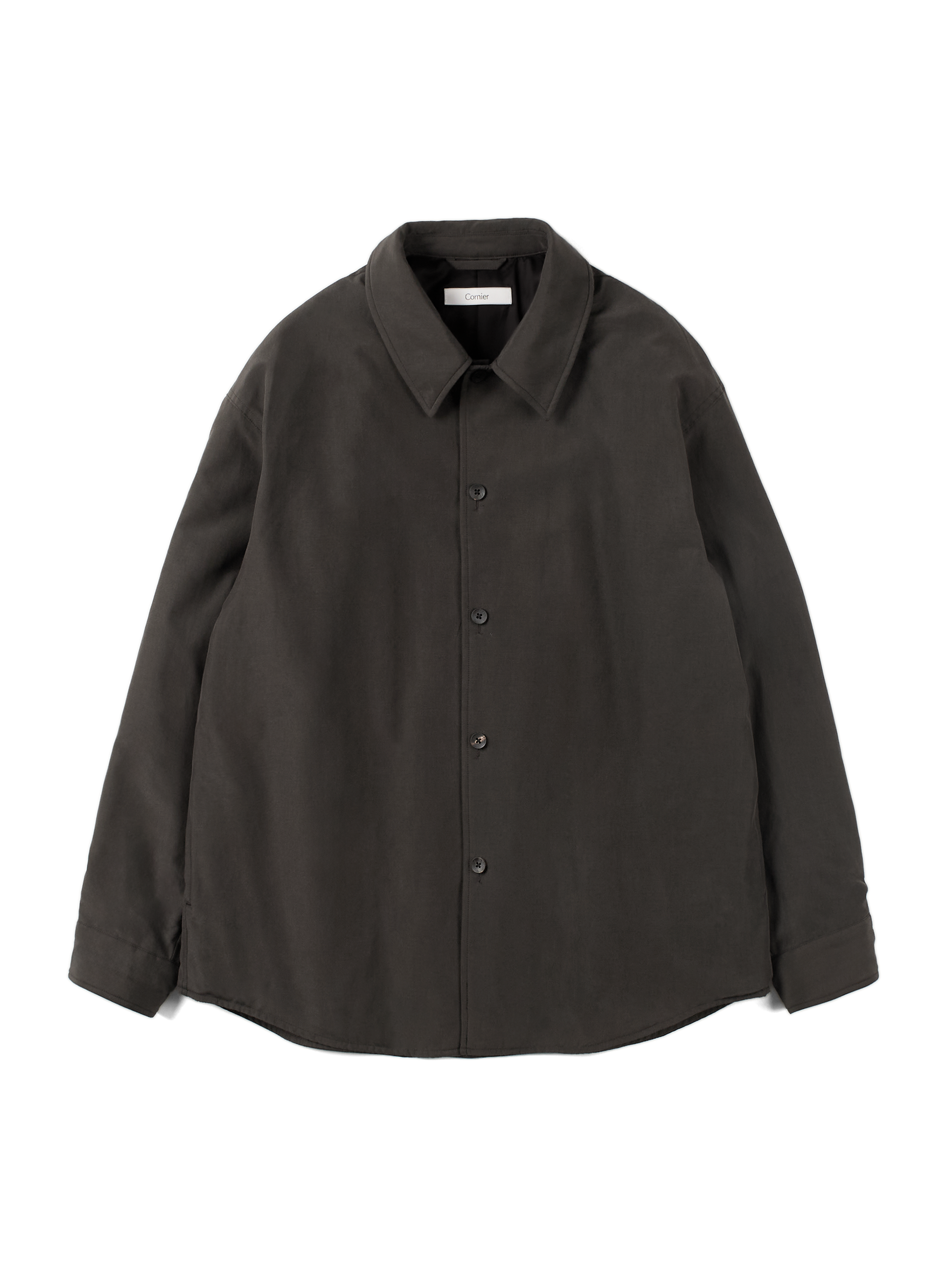 コルニエ BRAZIL SILK COTTON INSULATED SHIRTS BRAZIL SILK COTTON INSULATED SHIRTS｜DARK BROWN – Cornier