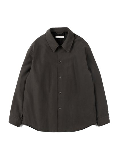 BRAZIL SILK COTTON INSULATED SHIRTS｜DARK BROWN