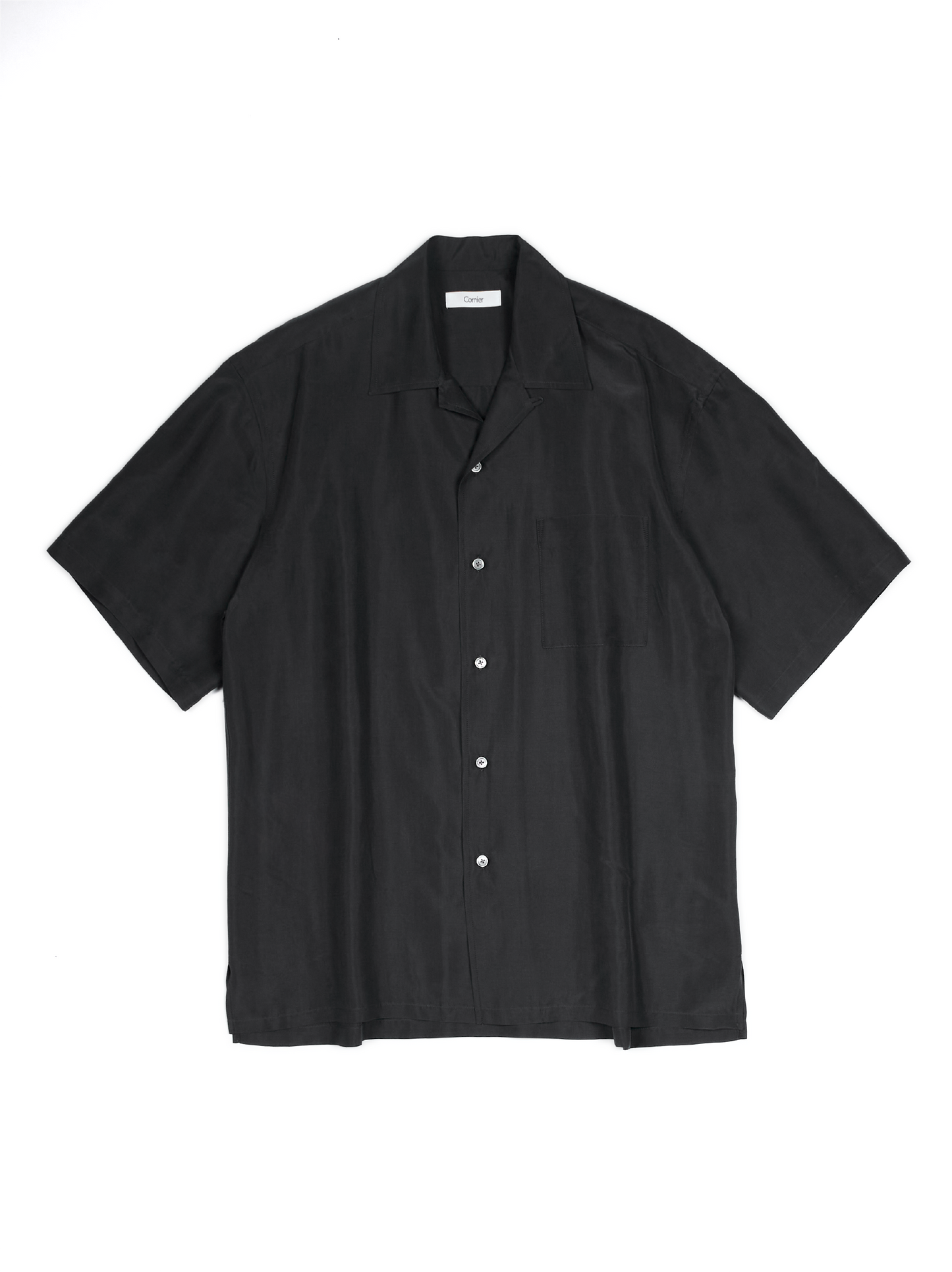 BRAZIL SILK HALF SLEEVE SHIRTS｜FADED BLACK