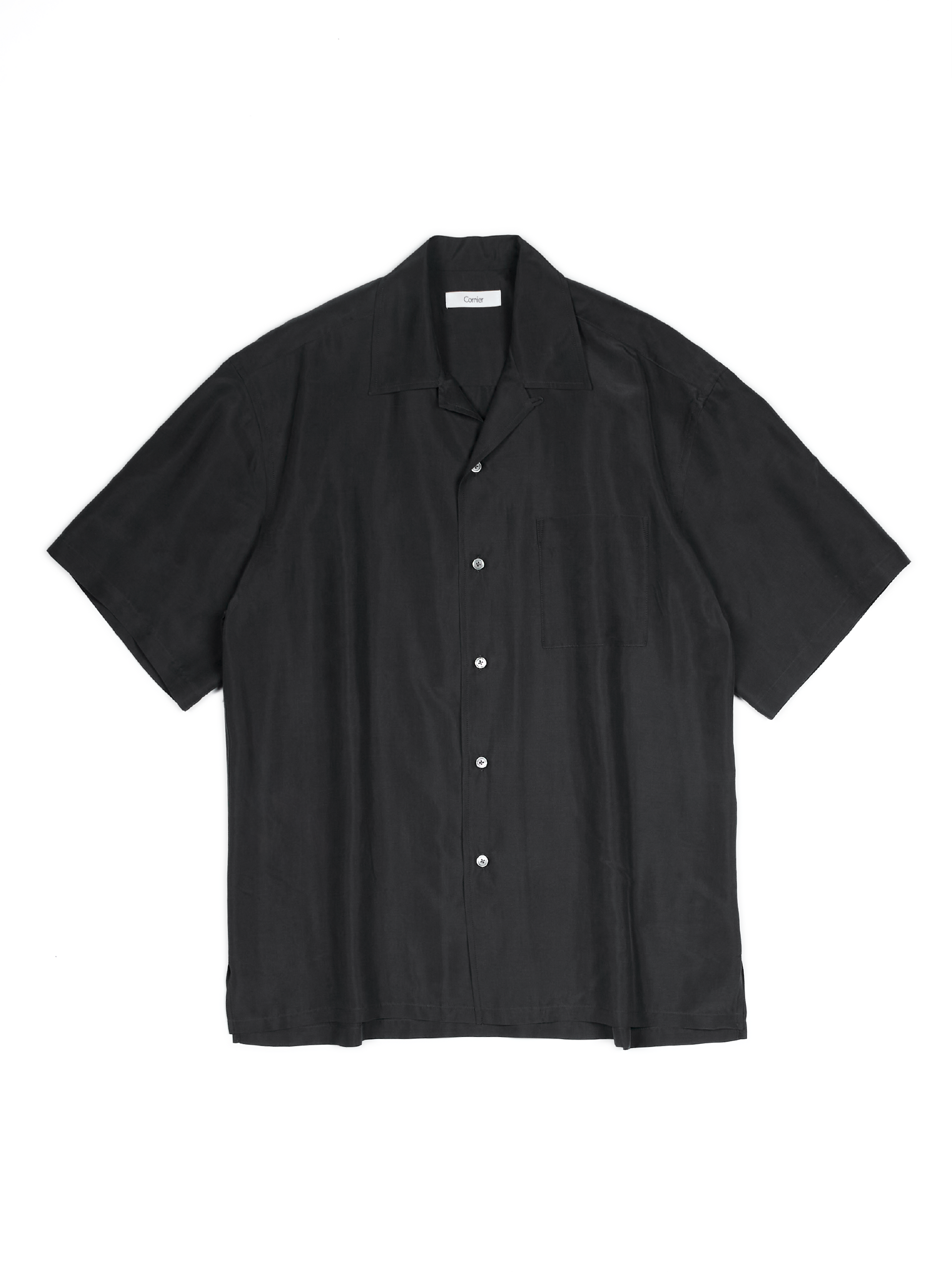 BRAZIL SILK HALF SLEEVE SHIRTS｜FADED BLACK – Cornier
