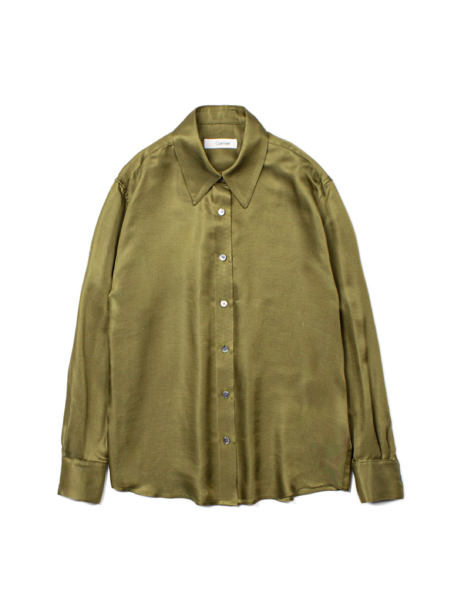 BRAZIL SILK/CUPRA TWILL SHIRTS｜YELLOW KHAKI
