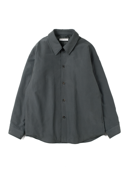 BRAZIL SILK COTTON INSULATED SHIRTS｜BLUE GRAY