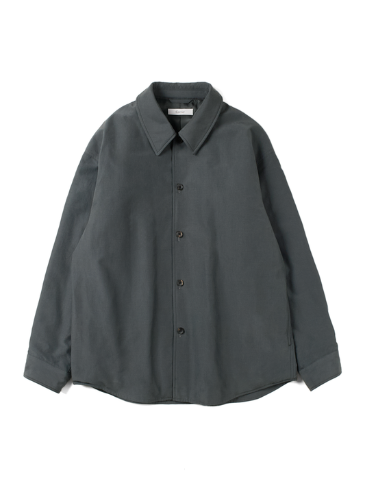 BRAZIL SILK COTTON INSULATED SHIRTS｜BLUE GRAY