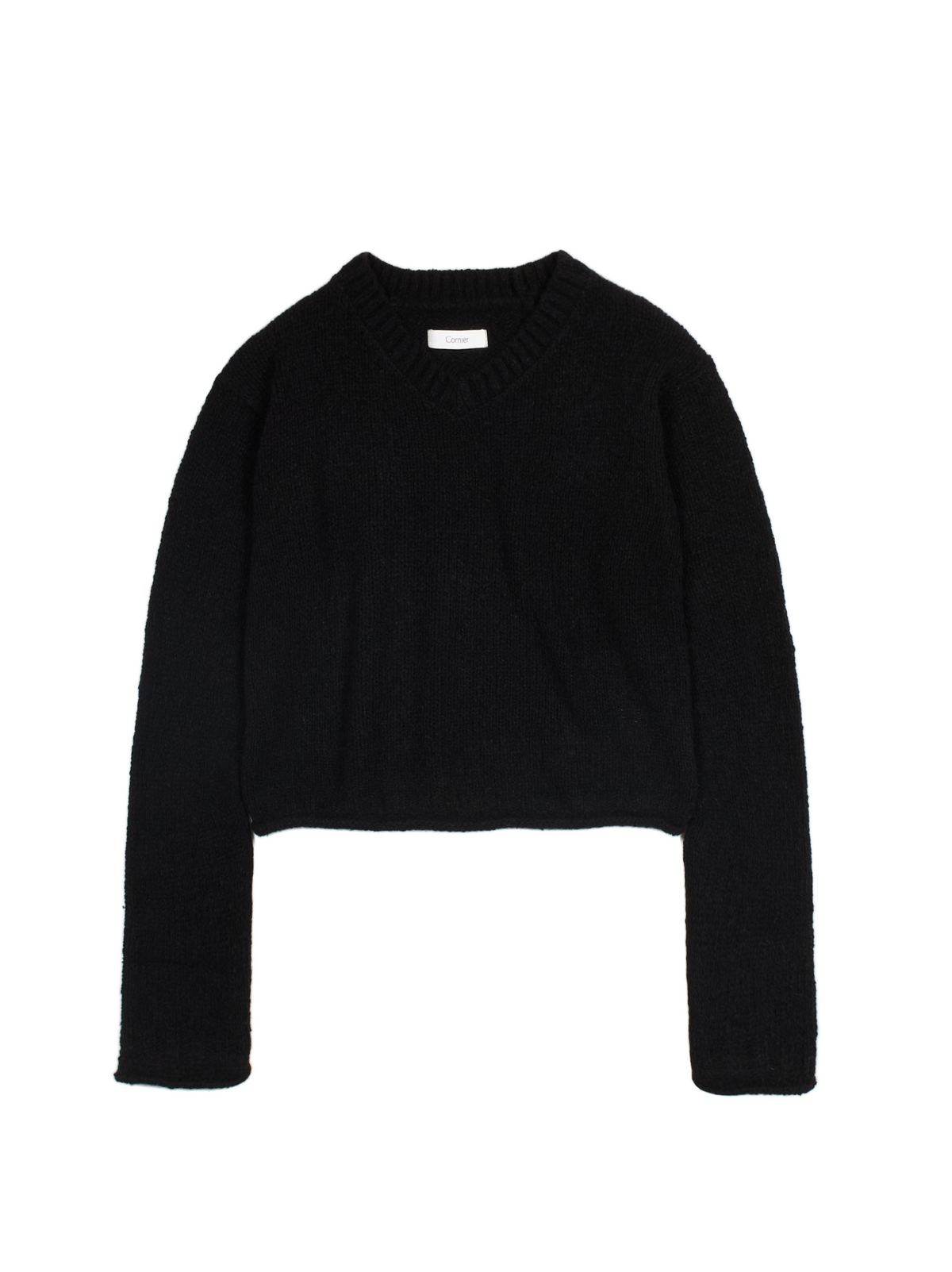CASHMERE/SABLE V-NECK SWEATER｜BLACK