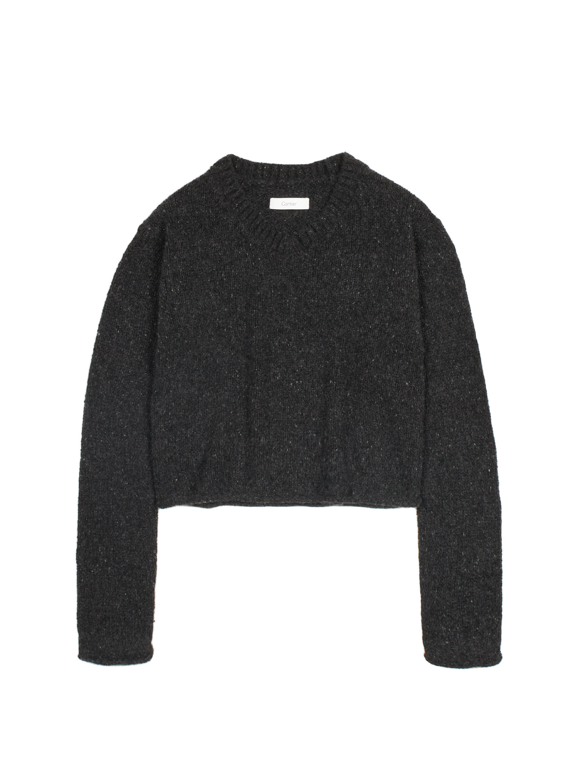 CASHMERE/SABLE V-NECK SWEATER｜CHARCOAL