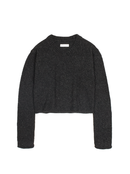 CASHMERE/SABLE V-NECK SWEATER｜CHARCOAL