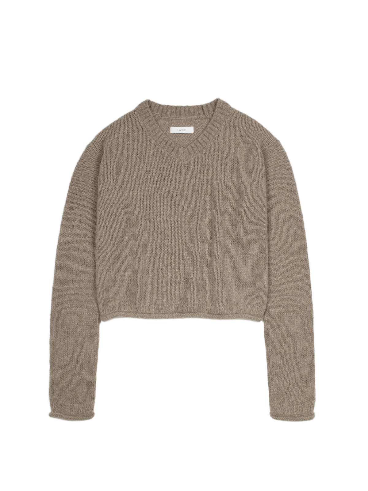 CASHMERE/SABLE V-NECK SWEATER｜NATURAL