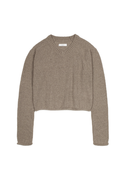 CASHMERE/SABLE V-NECK SWEATER｜NATURAL
