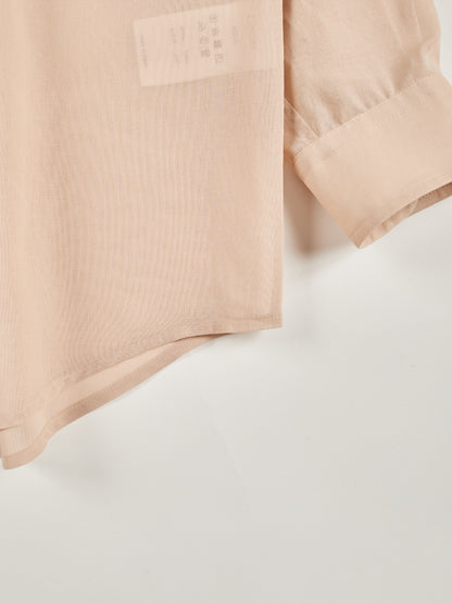 GV COTTON SHEER SHIRTS｜SAND PINK