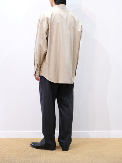 Model 175cm size L color CHARCOAL STRIPE着用