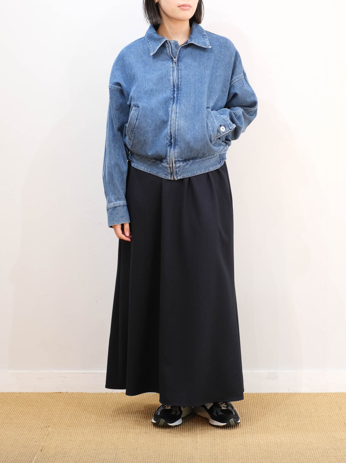 Model 159cm size S color TOP BLACK着用