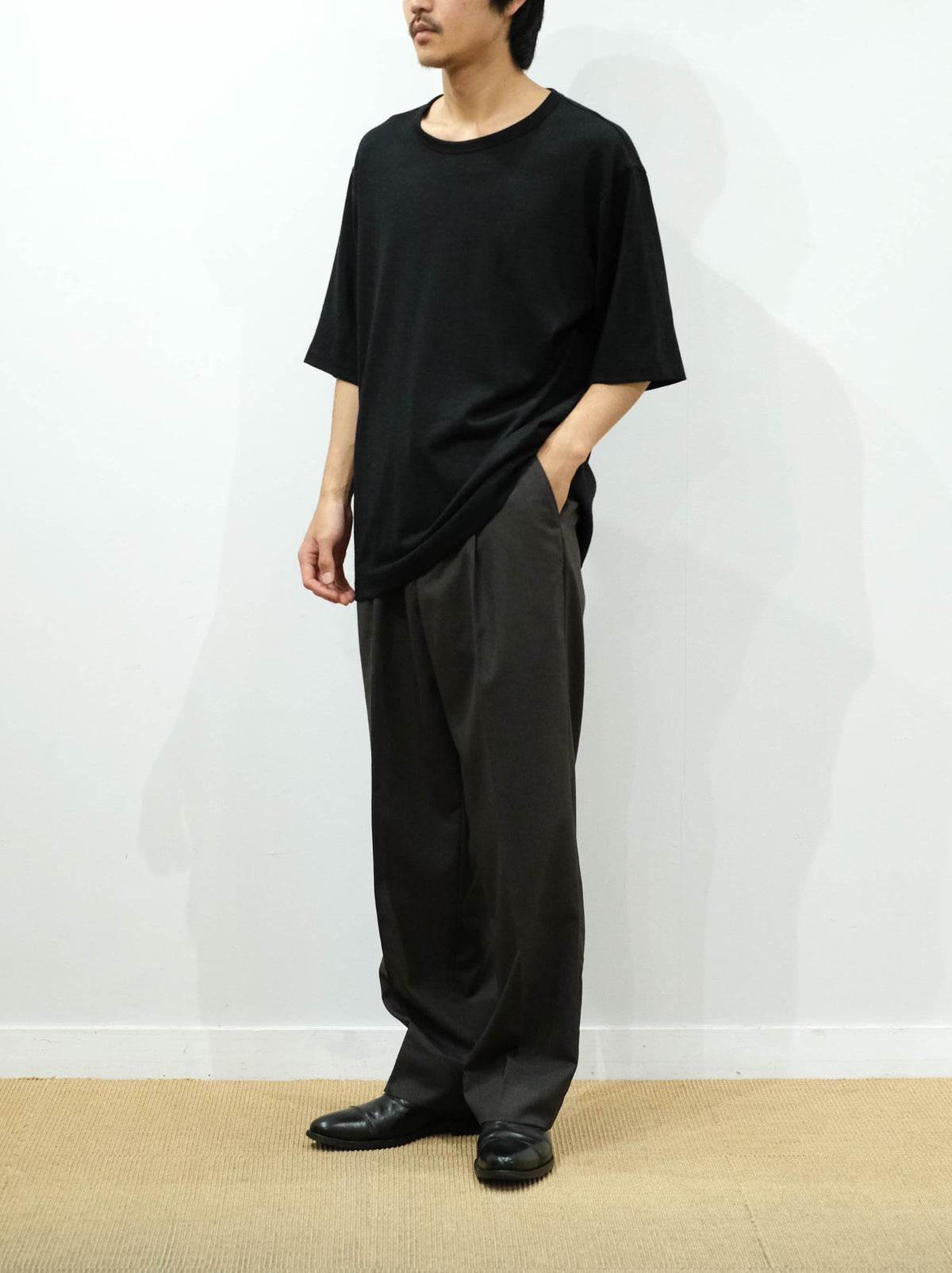 Model 175cm size L color TOP BLACK着用