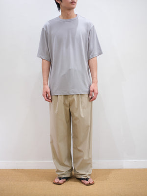 FINX COTTON VOILE LIGHT CHINO WIDE PANTS｜ASH BEIGE