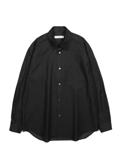 FINX COTTON CHAMBRAY DENIM SHIRTS｜BLACK