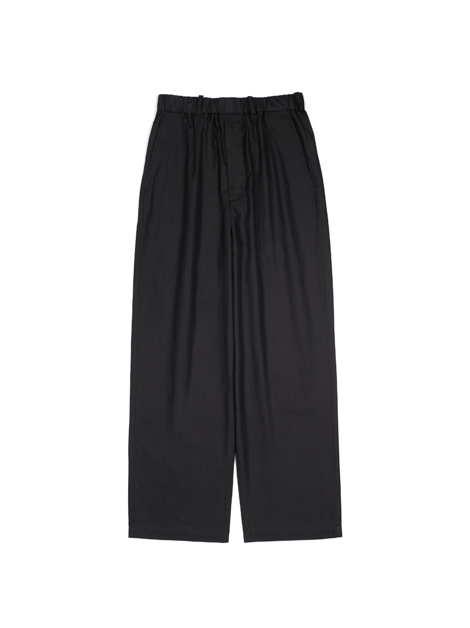FINX COTTON CHAMBRAY LIGHT DENIM EASY PANTS｜BLACK – Cornier