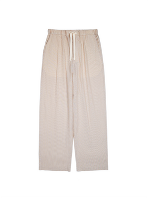FINX COTTON LIGHT CORD LANE STRIPE EASY PANTS｜YELLOW STRIPE