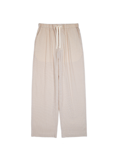 FINX COTTON LIGHT CORD LANE STRIPE EASY PANTS｜YELLOW STRIPE