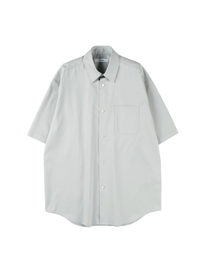 FINX COTTON TWILL HALF SLEEVE SHIRTS｜CLOUD GRAY